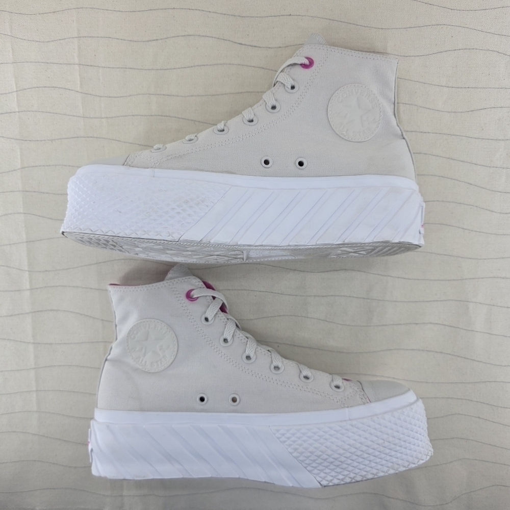 Converse Womens Chuck Taylor All Star Lift 2X Hi Putty Platform Shoes Size 9.5 - Picture 9 of 12